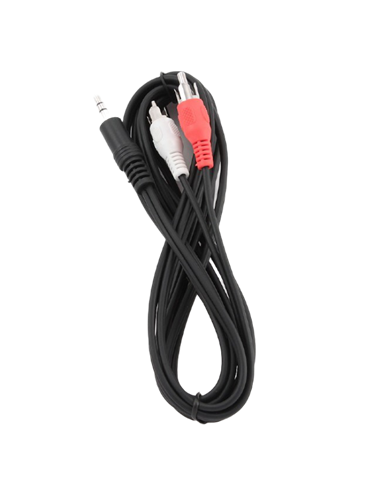 Аудиокабель Cablexpert CCA-458-2.5M, 3.5mm 3-pin (M) - 2x RCA (M), 2,5м, Чёрный