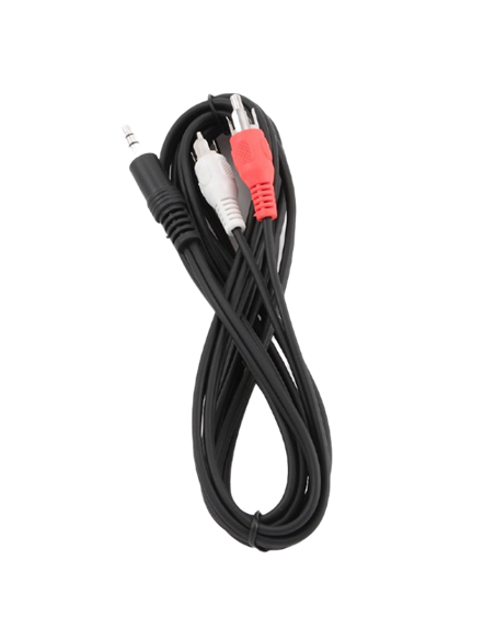 Аудиокабель Cablexpert CCA-458-2.5M, 3.5mm 3-pin (M) - 2x RCA (M), 2,5м, Чёрный