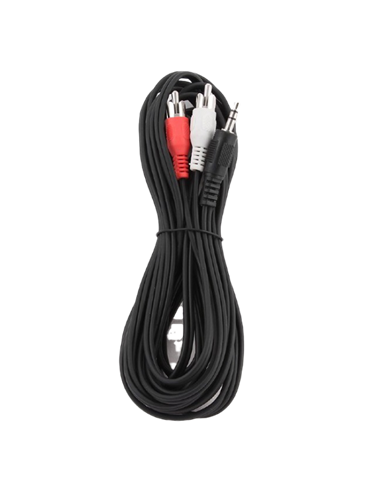 Cablu audio Cablexpert CCA-458-5M, 3.5mm 3-pin (M) - 2x RCA (M), 5m, Negru