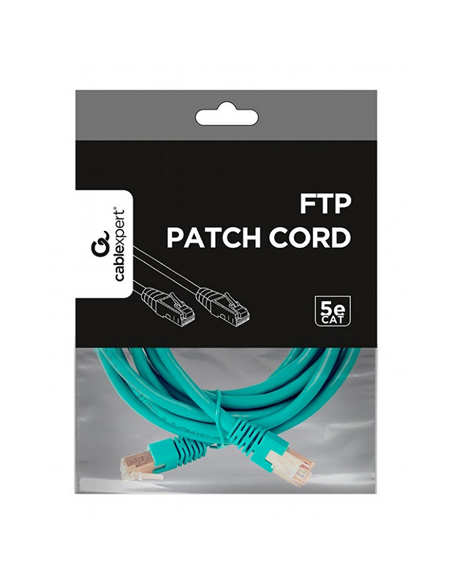 Patch cord Cablexpert PP22-2M/G, Cat5e FTP, 2m, Verde