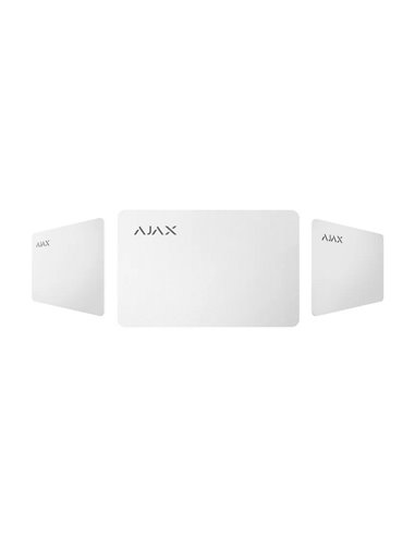 Card securizat fără contact Ajax Pass, Alb
