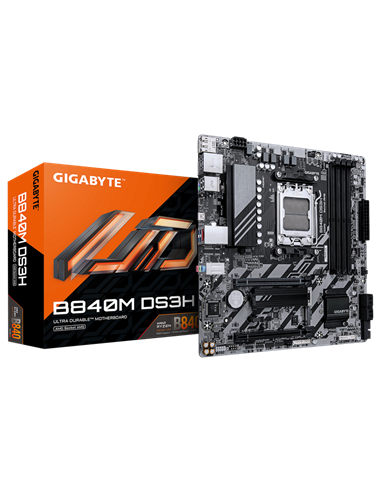 Материнская плата Gigabyte B840M DS3H, AM5, AMD B840, Micro-ATX