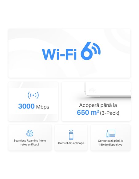 Домашняя Mesh Wi-Fi система MERCUSYS Halo H80X (3-pack), Белый