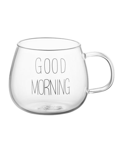 Set cupe Ardesto AR2643BMR, 430 ml, Transparent