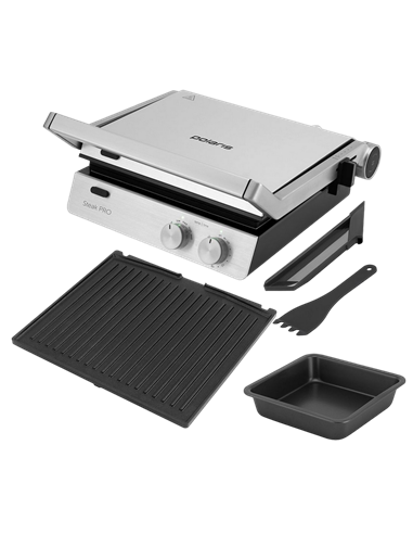 Электрический Гриль Polaris PGP 2803, 2000Вт, Серебристый