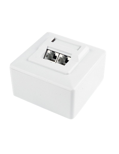 Priză pentru montare pe perete Cablexpert MVS-2S6-01, Alb