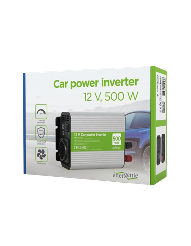Invertor Auto Energenie EG-PWC500-01, 500W, Gri