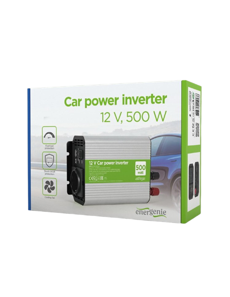 Invertor Auto Energenie EG-PWC500-01, 500W, Gri Invertor Auto Energenie EG-PWC500-01, 500W, Gri