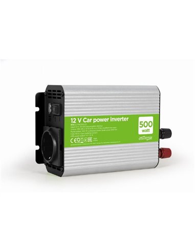 Invertor Auto Energenie EG-PWC500-01, 500W, Gri