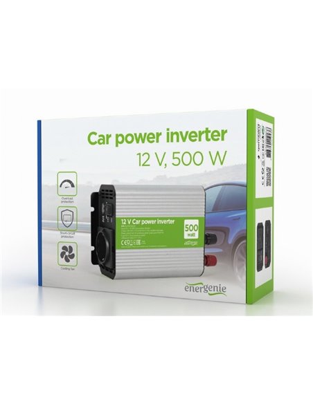 Invertor Auto Energenie EG-PWC500-01, 500W, Gri Invertor Auto Energenie EG-PWC500-01, 500W, Gri