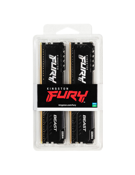 Оперативная память Kingston FURY Beast, DDR4 SDRAM, 3600 МГц, 16Гб, KF436C17BBK2/16 Оперативная память Kingston FURY Beast, DDR4 SDRAM, 3600 МГц, 16Гб, KF436C17BBK2/16