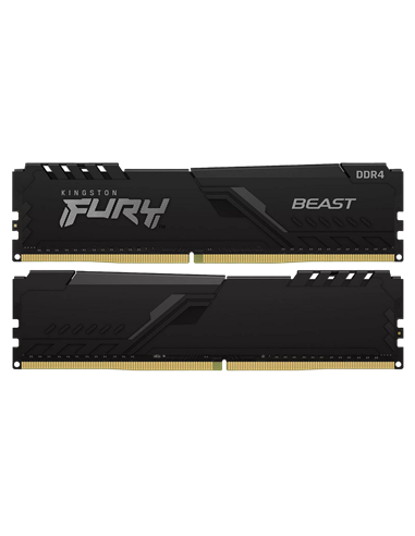 Оперативная память Kingston FURY Beast, DDR4 SDRAM, 3600 МГц, 16Гб, KF436C17BBK2/16