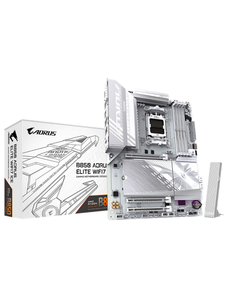 Placă de bază Gigabyte B850 A ELITE WF7 ICE, AM5, AMD B850, ATX