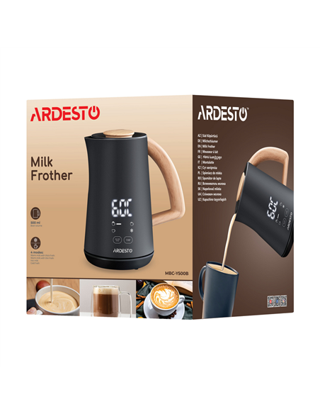 Aparat pentru spumare lapte Ardesto MBC-Y500B, Negru