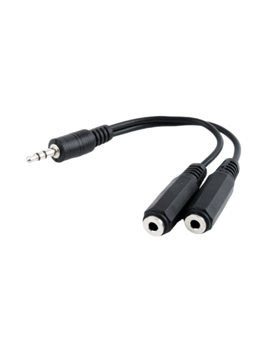 Cablu audio Cablexpert CCA-415-0.1M, mufă de 3,5 mm - 3.5 mm, 0,1m, Negru