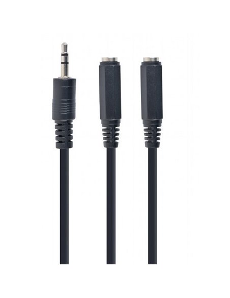Cablu audio Cablexpert CCA-415-0.1M, mufă de 3,5 mm - 3.5 mm, 0,1m, Negru