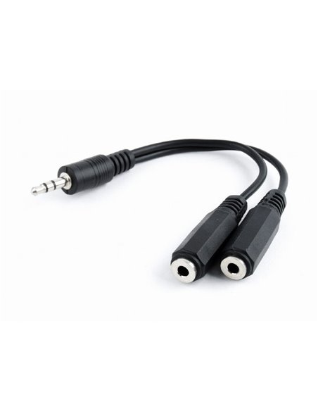 Cablu audio Cablexpert CCA-415-0.1M, mufă de 3,5 mm - 3.5 mm, 0,1m, Negru
