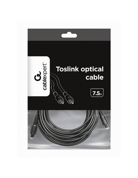 Cablu audio Cablexpert CC-OPT-7.5M, Toslink - Toslink, 7,5m, Negru