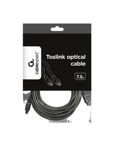 Cablu audio Cablexpert CC-OPT-7.5M, Toslink - Toslink, 7,5m, Negru