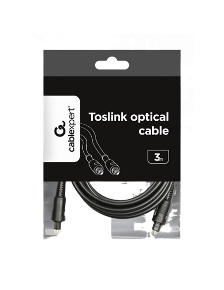 Cablu audio Cablexpert CC-OPT-3M, Toslink - Toslink, 3m, Negru