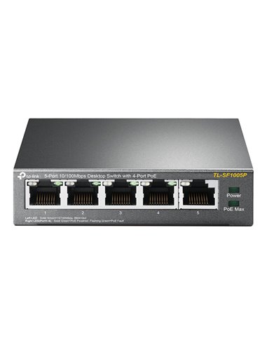 PoE коммутатор TP-LINK TL-SF1005P, 4x IEEE 802.3af/at