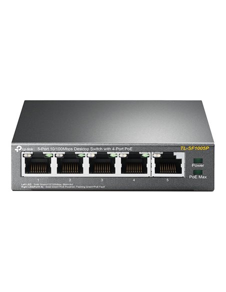 PoE коммутатор TP-LINK TL-SF1005P, 4x IEEE 802.3af/at