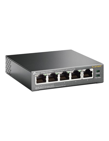PoE коммутатор TP-LINK TL-SF1005P, 4x IEEE 802.3af/at