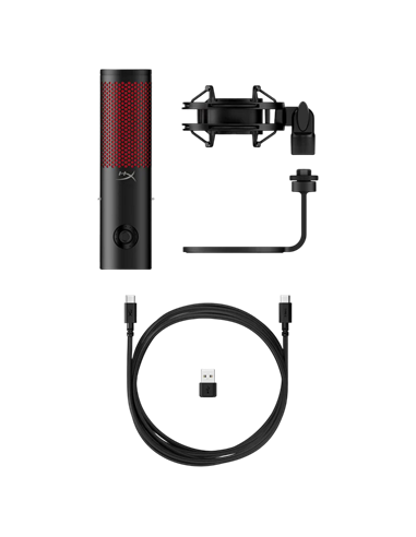 Игровой Микрофон HyperX QuadCast 2, Проводной аналоговый, Чёрный
