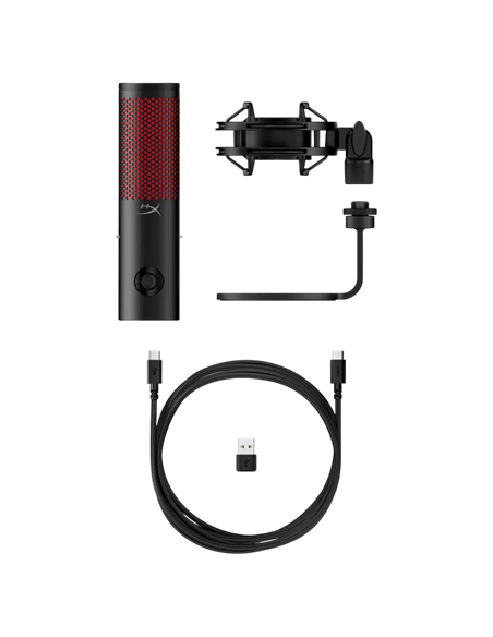 Microfon Gaming HyperX QuadCast 2, Cu fir, Negru