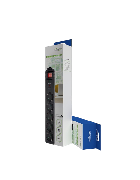 Prelungitor electric Gembird SPG5-C-15, 5 Prize, 4,5m, Negru