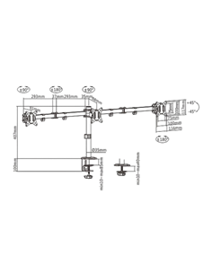 Настольный кронштейн для монитора Gembird MA-D3-01, Чёрный 2