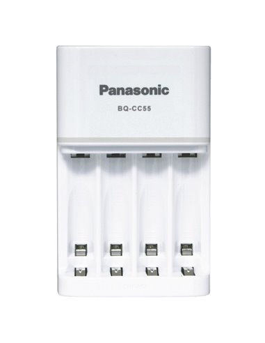 Încărcător Acumulatori Panasonic BQ-CC55E, Alb