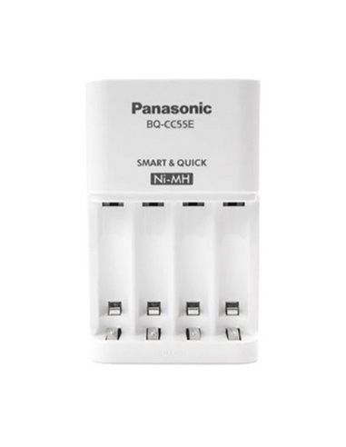 Încărcător Acumulatori Panasonic BQ-CC55E, Alb