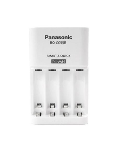 Încărcător Acumulatori Panasonic BQ-CC55E, Alb