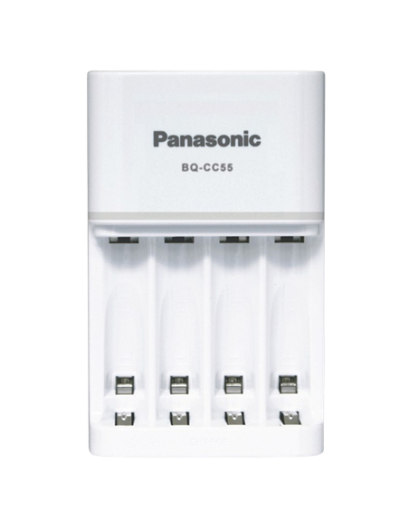 Încărcător Acumulatori Panasonic BQ-CC55E, Alb