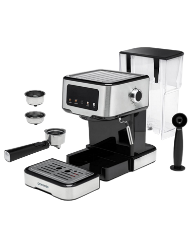 Cafetiera manuala Gorenje ESCM15CD, 1100W, Oțel inoxidabil