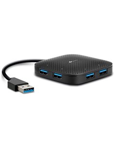 TP-Link UH400 USB Hub, mini-size, 4 ports, USB 3.0, Built-in USB connector cable 2