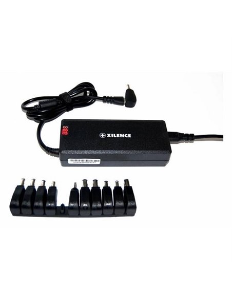 XILENCE XP-LP75.XM008, 75W Mini, Universal Notebook Power Adapter, 9 (+LENOVO) different tips, LED display (shows the actual ...