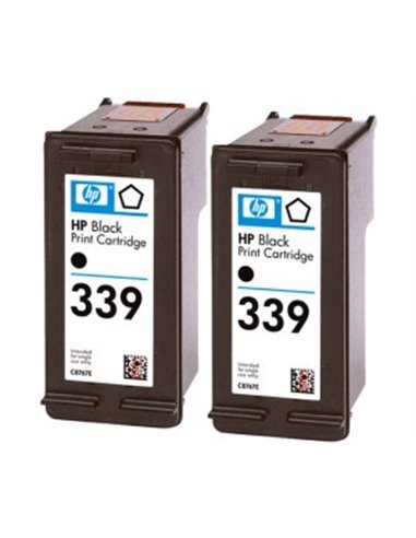 HP 339 (C9504EE) Black Cartridge 2-pack of C8767EE for Photosmart 8450; OfficeJet 7410.