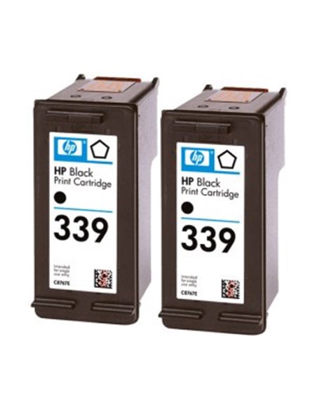 HP 339 (C9504EE) Black Cartridge 2-pack of C8767EE for Photosmart 8450; OfficeJet 7410.