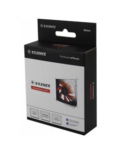 120mm Case Fan - XILENCE XPF120.R Fan, 120x120x25mm, 1300rpm, <21dBa, 44.7CFM, hydro bearing, Big 4Pin and 3Pin Molex, Black/Red 2