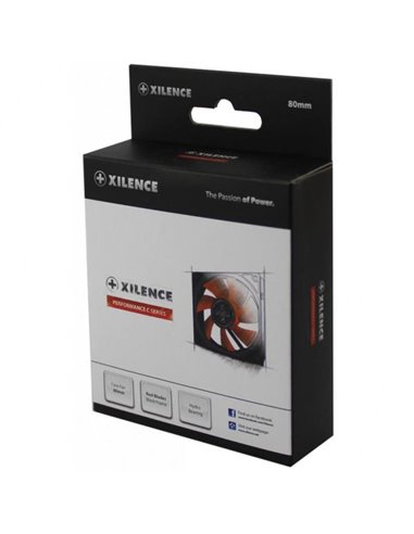 120mm Case Fan - XILENCE XPF120.R Fan, 120x120x25mm, 1300rpm, <21dBa, 44.7CFM, hydro bearing, Big 4Pin and 3Pin Molex, Black/Red