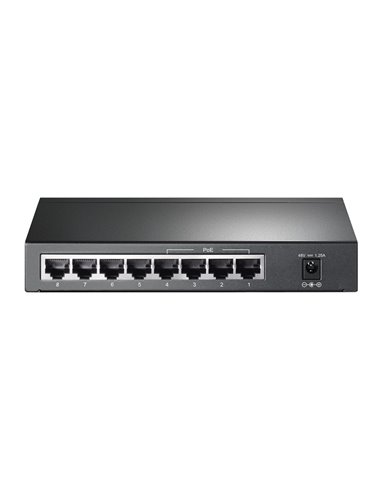 TP-LINK TL-SG1008P, 8-Port Gigabit Desktop PoE Switch, 8 Gigabit RJ45 ports including 4 PoE ports, 53W PoE Power supply, stee...