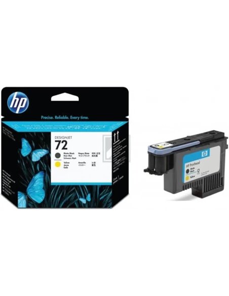 HP 72 (C9384A) matte black and yellow printhead for HP DesignJet T1100, HP DesignJet T1120, HP DesignJeT610