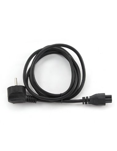 Power cord - 1.8m - Cablexpert PC-186-ML12, 1.8 m, Schuko input / C5 output, VDE approved, Molded plugs, Black