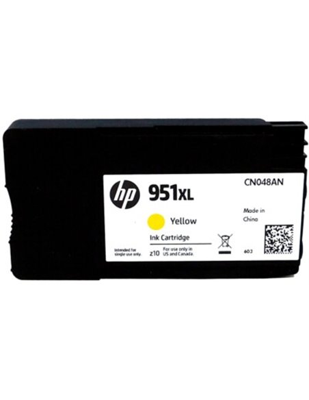 HP 951XL (CN048AE) Yellow Ink Cartridge, for OfficeJet PRO 8100 ePrinter , Pro 8600 Plus e-All-in-One , Pro 8600A (A911a) e-A...
