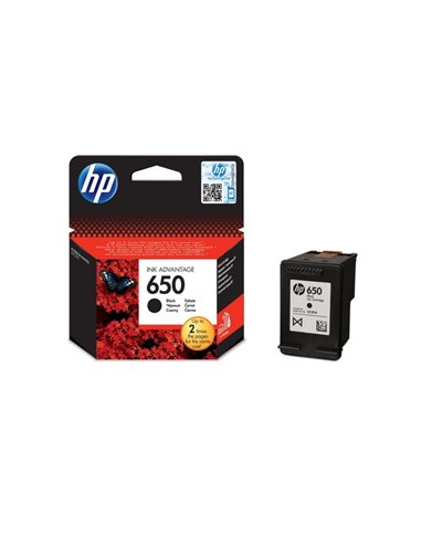 HP 650 (CZ101AE) Black Ink Cartridge for DeskJet 2515/3515 AiO, 360 pages