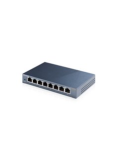 TP-LINK TL-SG108 8-port Gigabit Switch, 8 10/100/1000M RJ45 ports, steel case, QoS, IGMP Snooping 2