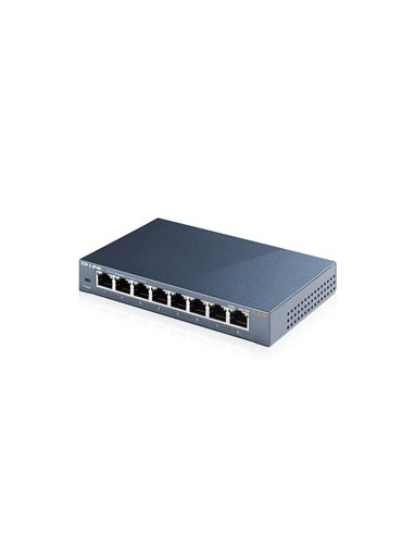TP-LINK TL-SG108 8-port Gigabit Switch, 8 10/100/1000M RJ45 ports, steel case, QoS, IGMP Snooping