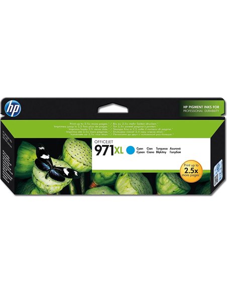 HP 971XL (CN626AE) High Yield Cyan Ink Cartridge for HP Officejet Pro X476dw, HP Officejet Pro X576dw, HP Officejet Pro X451d...